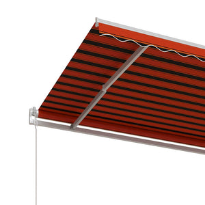 Τέντα Συρόμενη Αυτόματη Πορτοκαλί / Καφέ 450 x 350 εκ.