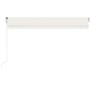 Τέντα Αυτόματη με LED & Αισθητήρα Ανέμου Κρεμ 450 x 350 εκ. - PAKOBAZAAR