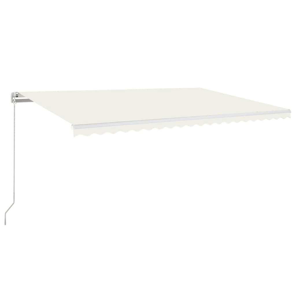 Τέντα Συρόμενη Χειροκίνητη Κρεμ 500x350 εκ. - Pakobazaar
