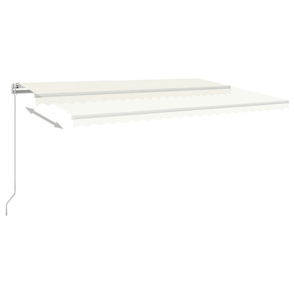Τέντα Συρόμενη Χειροκίνητη Κρεμ 500x350 εκ. - Pakobazaar