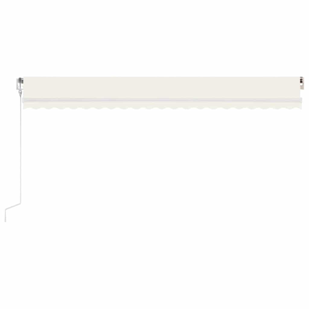 Τέντα Αυτόματη με LED & Αισθητήρα Ανέμου Κρεμ 500x350 εκ. - Pakobazaar