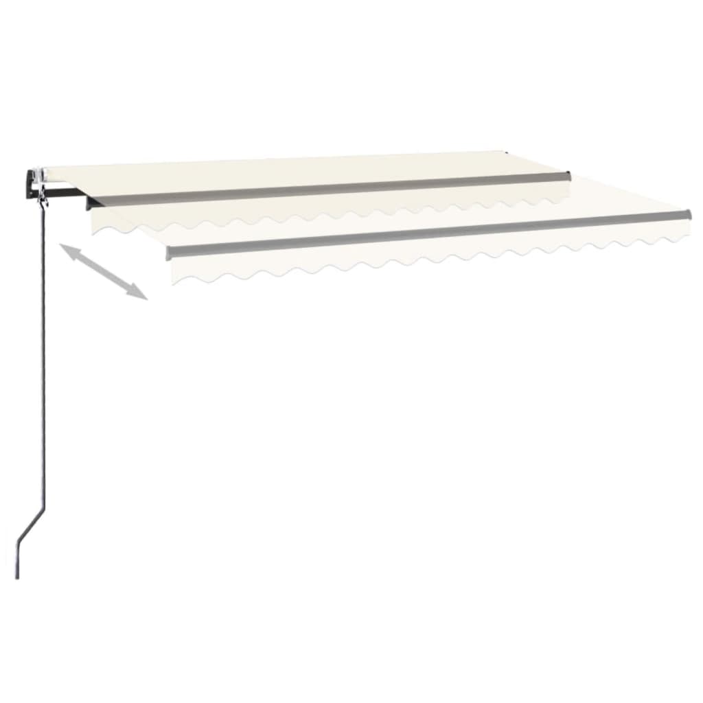 Αυτόματη Τέντα με LED & Αισθητήρα Ανέμου, Κρεμ 400x300 εκ. - Pakobazaar