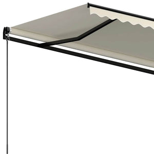Τέντα Συρόμενη Χειροκίνητη Κρεμ 450 x 300 εκ. - Pakobazaar