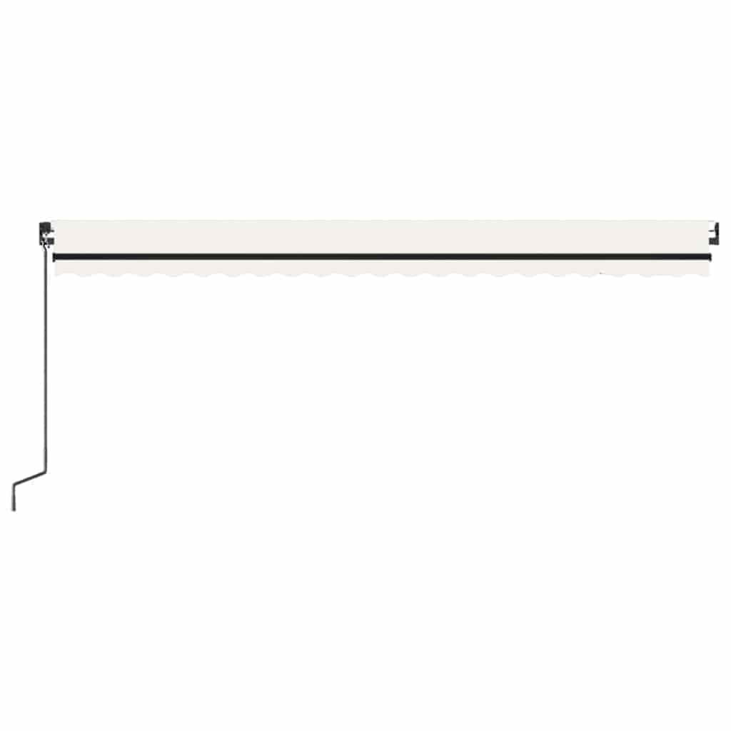 Τέντα Συρόμενη Χειροκίνητη με LED Κρεμ 500 x 300 εκ. - Pakobazaar
