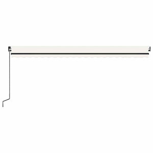 Τέντα Συρόμενη Χειροκίνητη με LED Κρεμ 500 x 300 εκ. - Pakobazaar