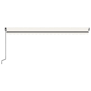 Τέντα Αυτόματη με LED & Αισθητήρα Ανέμου Κρεμ 500 x 300 εκ. - PAKOBAZAAR