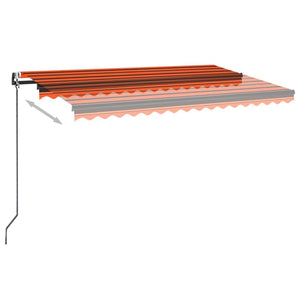 Τέντα Συρόμενη Αυτόματη Πορτοκαλί / Καφέ 450 x 350 εκ.