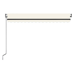 Τέντα Αυτόματη με LED & Αισθητήρα Ανέμου Κρεμ 450 x 350 εκ. - PAKOBAZAAR