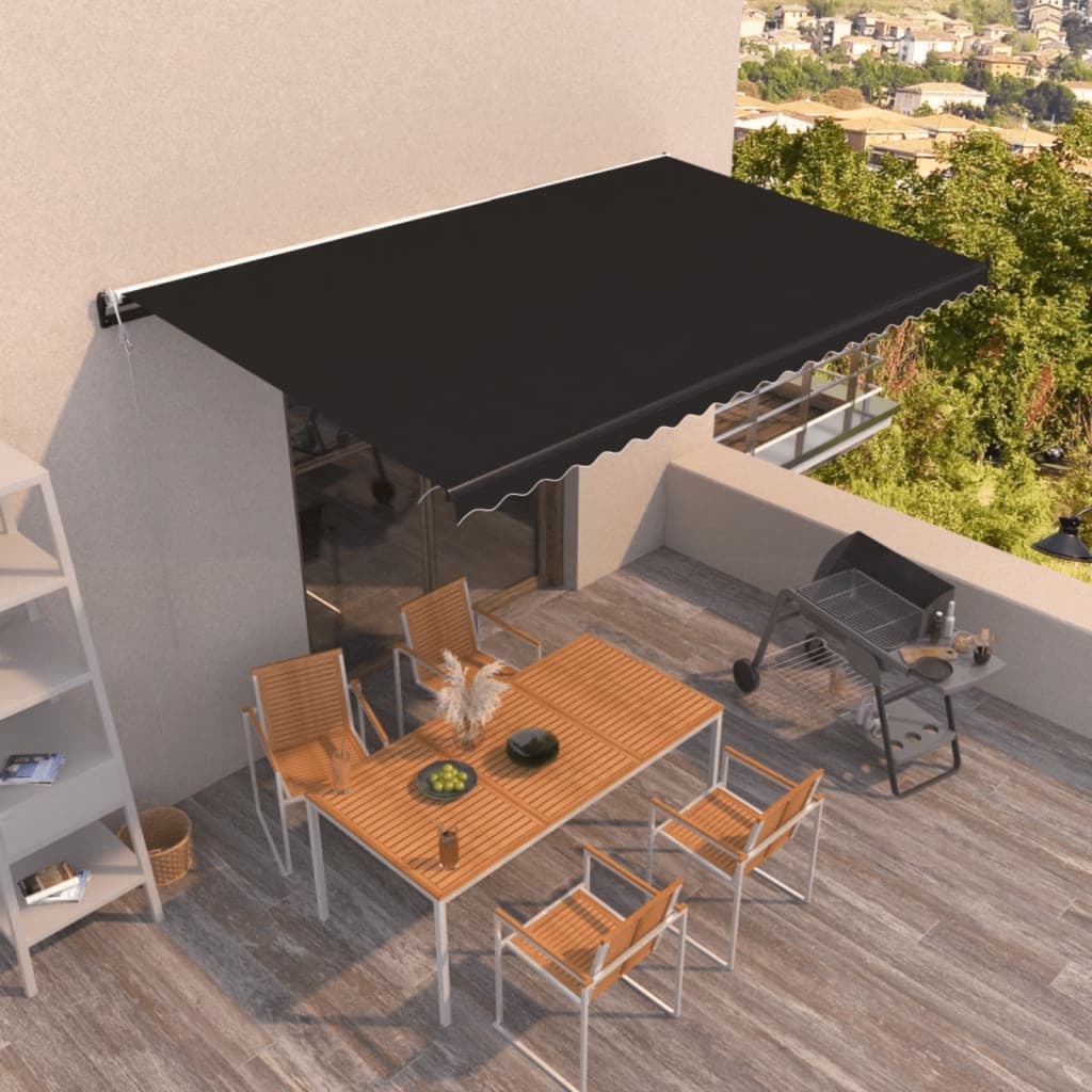 Τέντα Συρόμενη Αυτόματη Ανθρακί 500x350 εκ. - Pakobazaar
