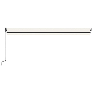 Τέντα Αυτόματη με LED & Αισθητήρα Ανέμου Κρεμ 500x350 εκ. - Pakobazaar