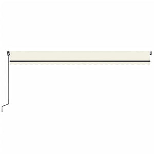 Τέντα Συρόμενη Χειροκίνητη με LED Κρεμ 600 x 350 εκ.