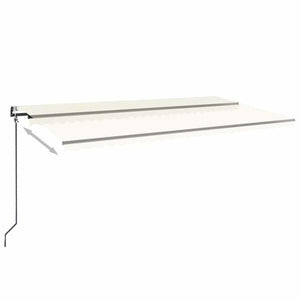 Τέντα Αυτόματη με LED & Αισθητήρα Ανέμου Κρεμ 600x350 εκ.