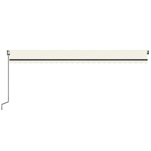 Τέντα Αυτόματη με LED & Αισθητήρα Ανέμου Κρεμ 600x350 εκ.