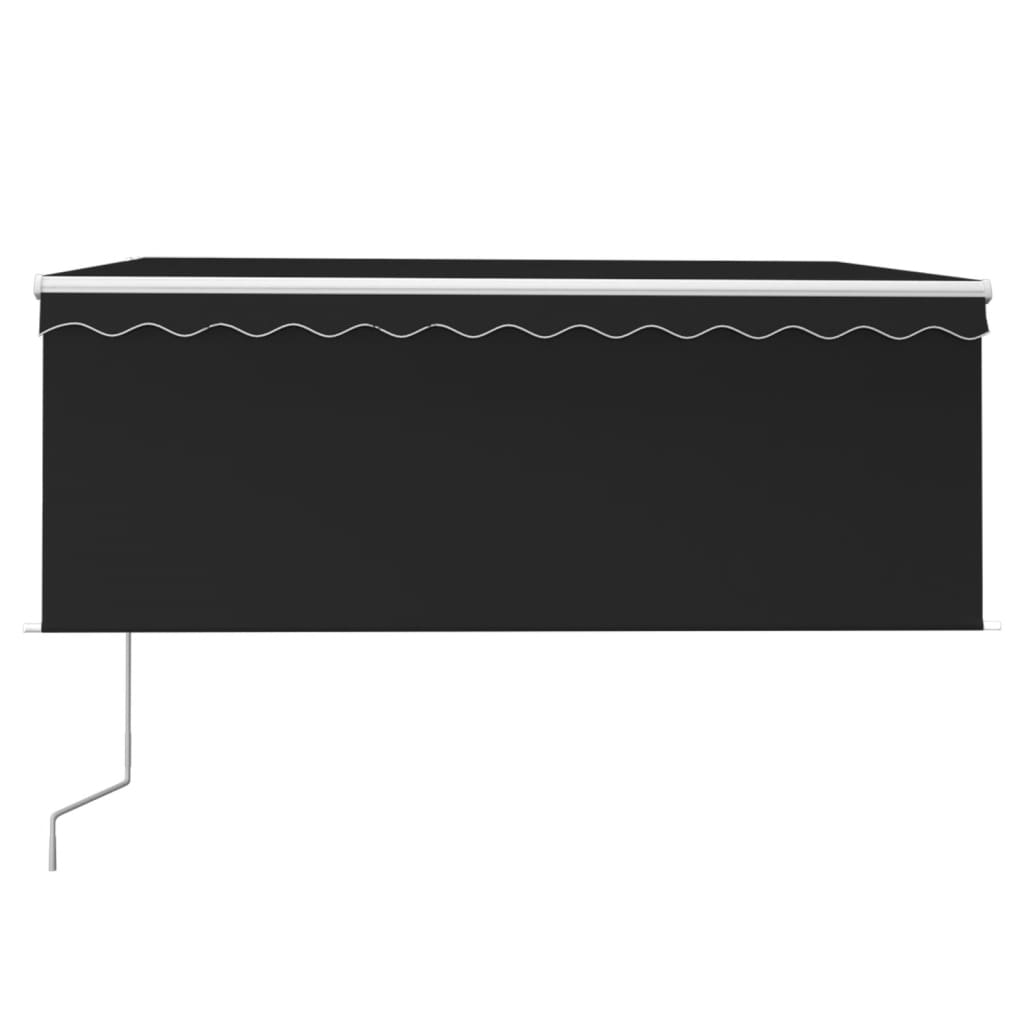 Τέντα Αυτόμ. με Σκίαστρo/LED/Αισθ. Ανέμου Ανθρακί 3,5 x 2,5 μ. - Pakobazaar