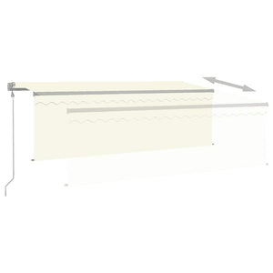 Τέντα Συρόμενη Αυτόματη με Σκίαστρο Κρεμ 4 x 3 μ. - PAKOBAZAAR