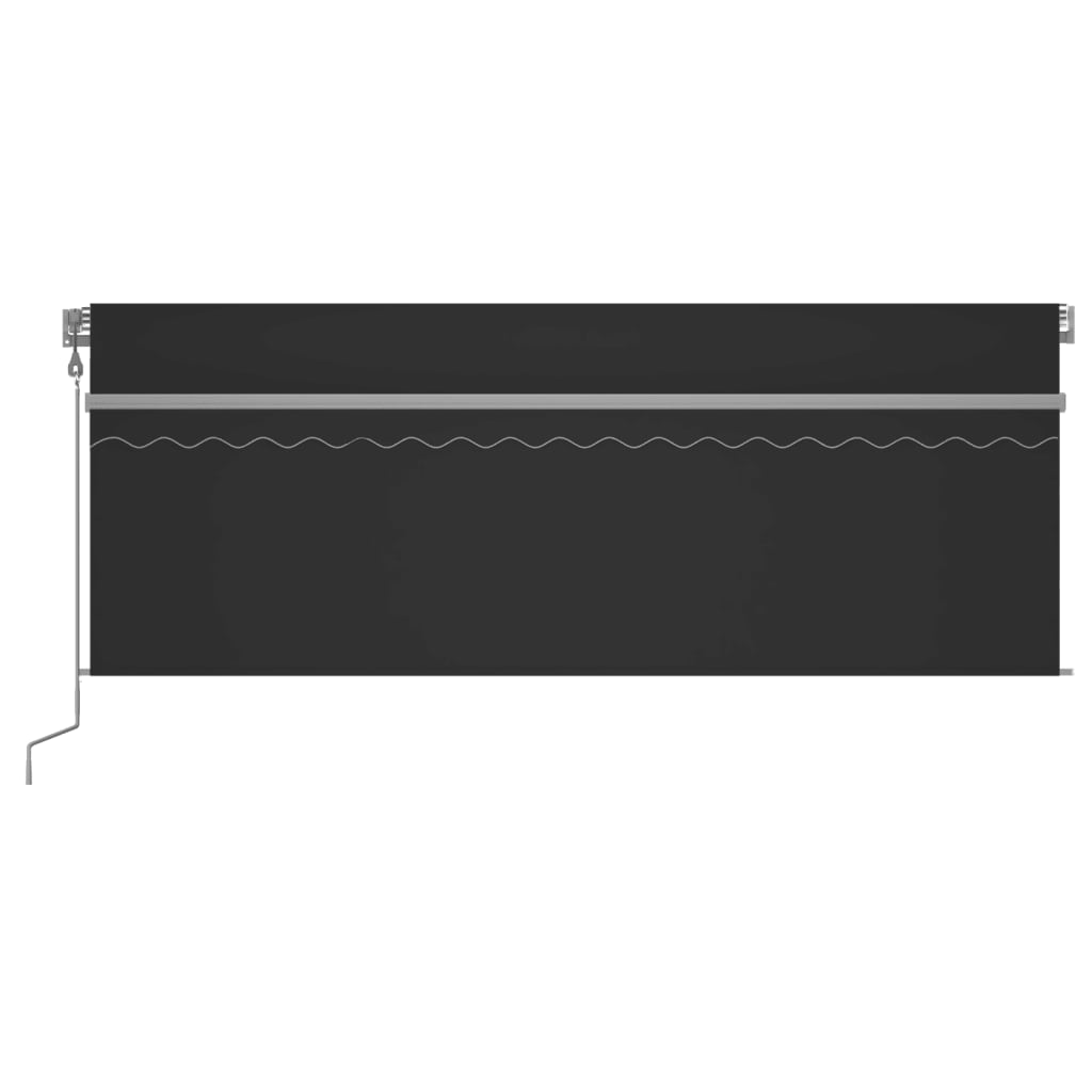 Τέντα Αυτόματη με Σκίαστρο/LED/Αισθ. Ανέμου Ανθρακί 4 x 3 μ. - PAKOBAZAAR