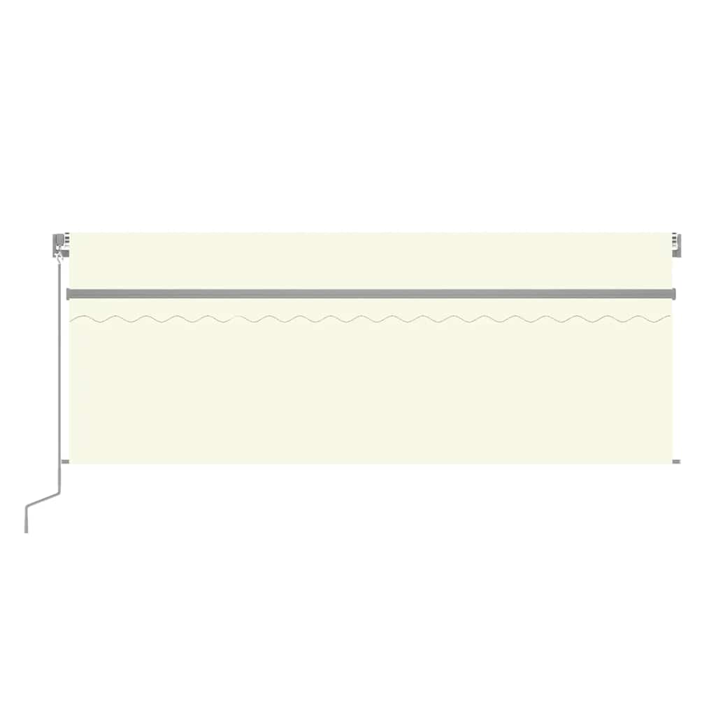 Τέντα Συρόμενη Χειροκίνητη με Σκίαστρο Κρεμ 4,5 x 3 μ. - Pakobazaar