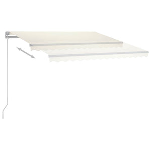 Τέντα Συρόμενη Χειροκίνητη με LED Κρεμ 300 x 250 εκ.