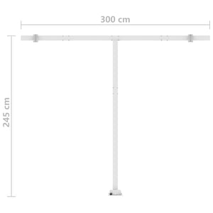 Τέντα Συρόμενη Χειροκίνητη με LED Ανθρακί 300 x 250 εκ.