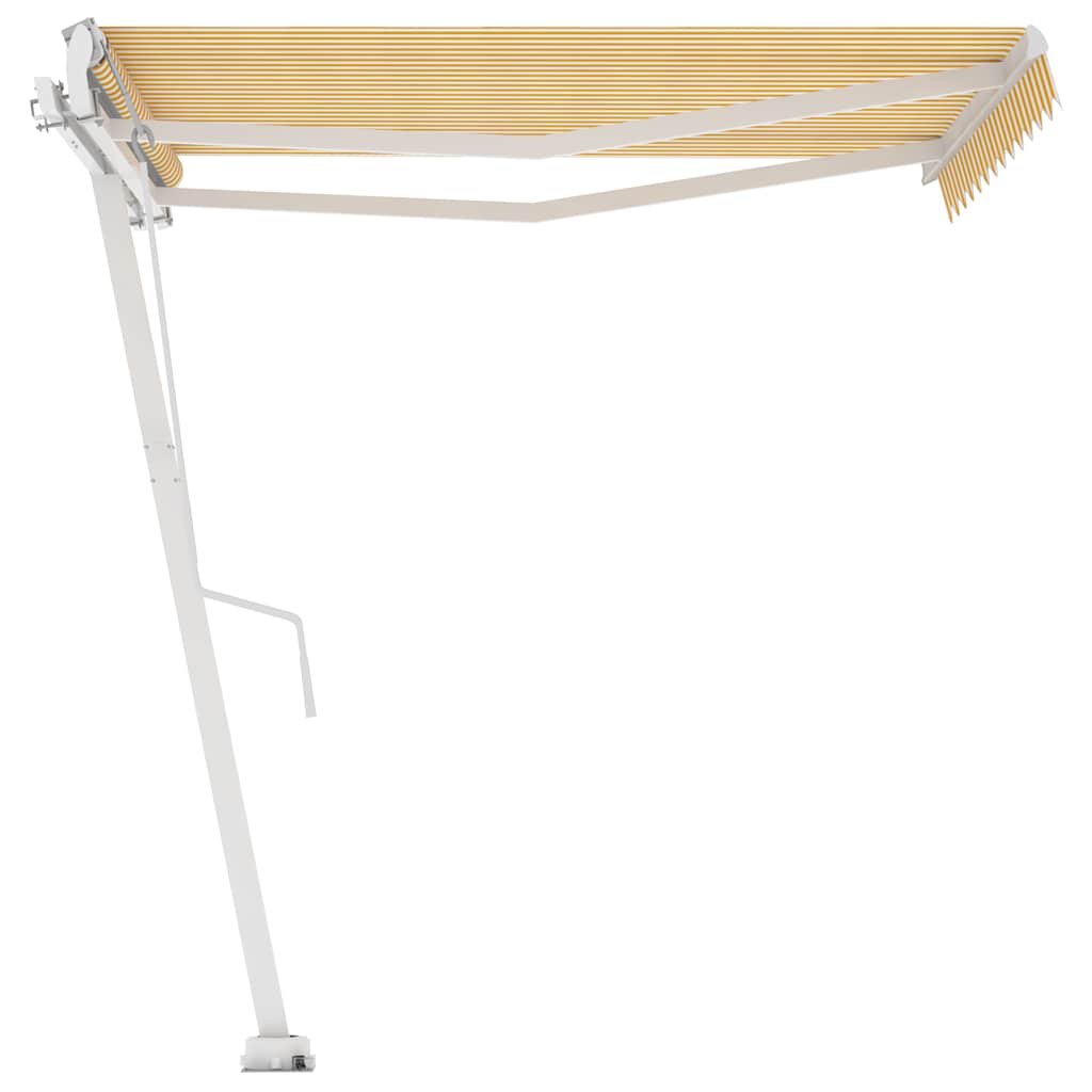 Τέντα Αυτόματη Ανεξάρτητη Κίτρινο / Λευκό 300x250 εκ. - PAKOBAZAAR