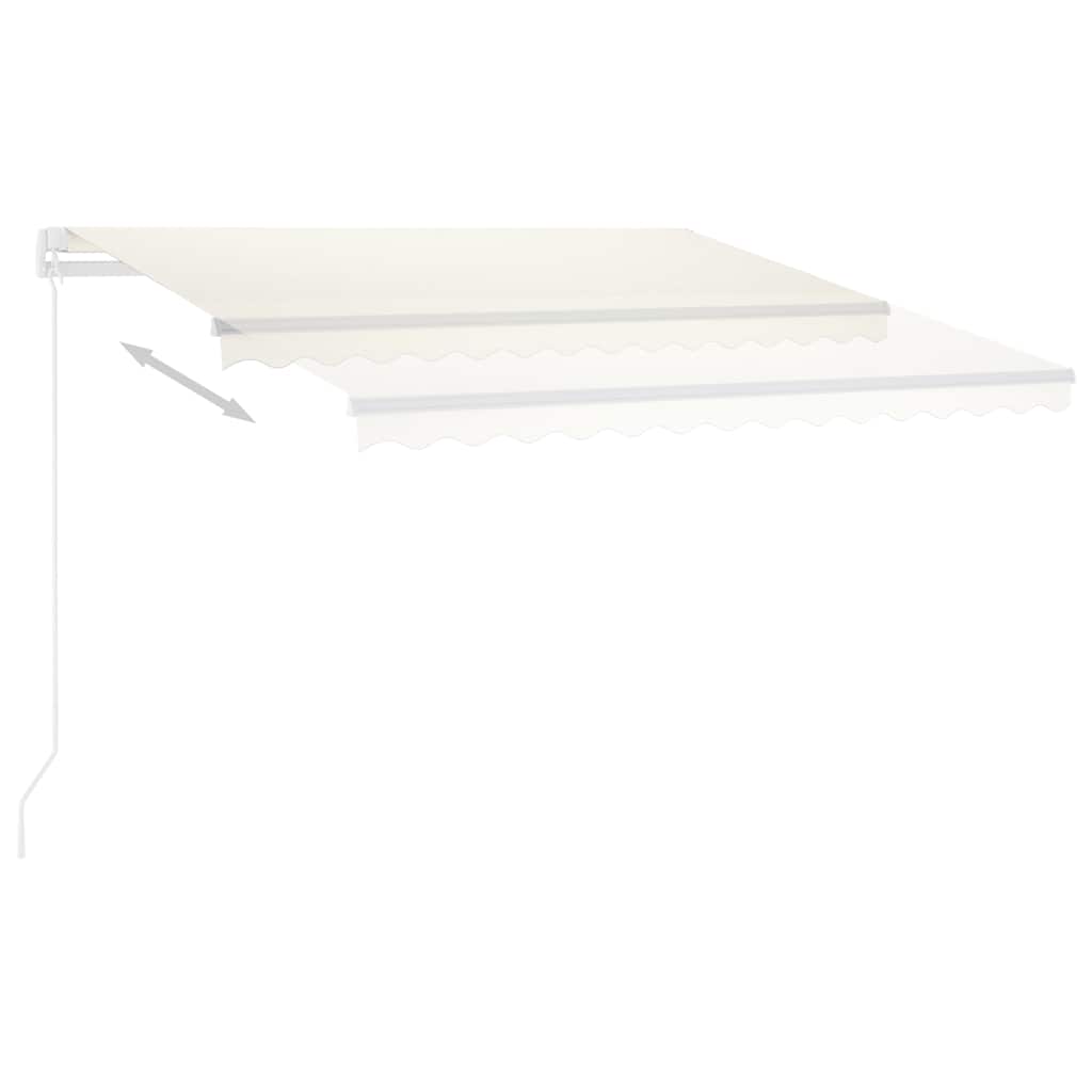 Τέντα Αυτόματη με LED & Αισθητήρα Ανέμου Κρεμ 300 x 250 εκ. - Pakobazaar