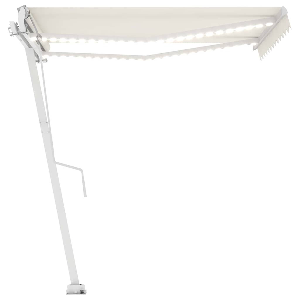 Τέντα Αυτόματη με LED & Αισθητήρα Ανέμου Κρεμ 300 x 250 εκ. - Pakobazaar