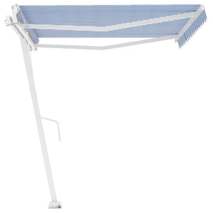 Τέντα Αυτόματη Ανεξάρτητη Μπλε/Λευκό 400 x 300 εκ.