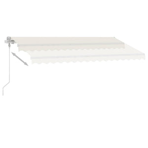 Τέντα Αυτόματη με LED & Αισθητήρα Ανέμου Κρεμ 400 x 300 εκ. - Pakobazaar