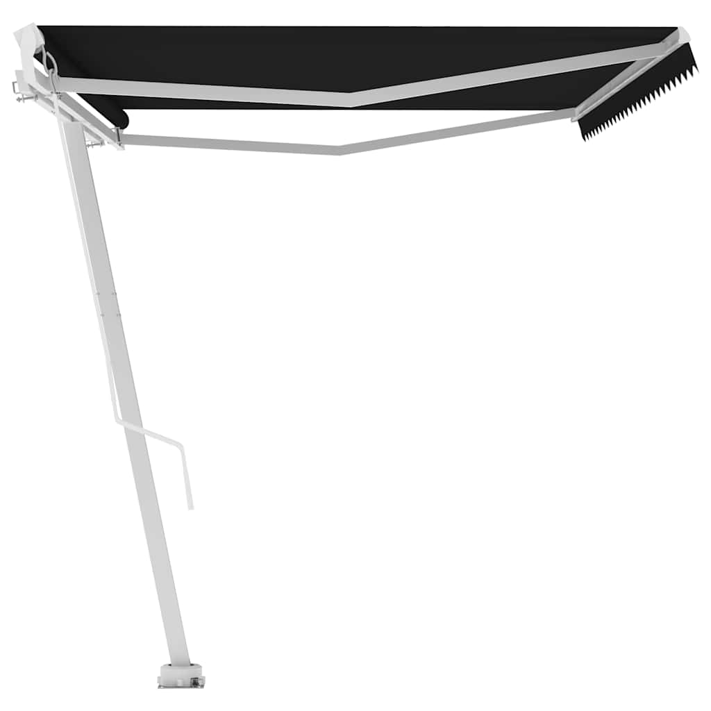 Τέντα Χειροκίνητη Ανεξάρτητη Συρόμενη Ανθρακί 500x300 εκ. - PAKOBAZAAR