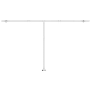 Τέντα Αυτόματη με LED & Αισθ. Ανέμου Κίτρινο/Λευκό 500x300 εκ.