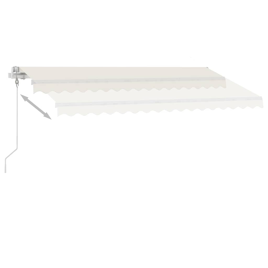 Τέντα Αυτόματη με LED & Αισθητήρα Ανέμου Κρεμ 400x350 εκ.