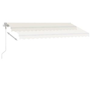 Τέντα Αυτόματη με LED & Αισθητήρα Ανέμου Κρεμ 400x350 εκ.