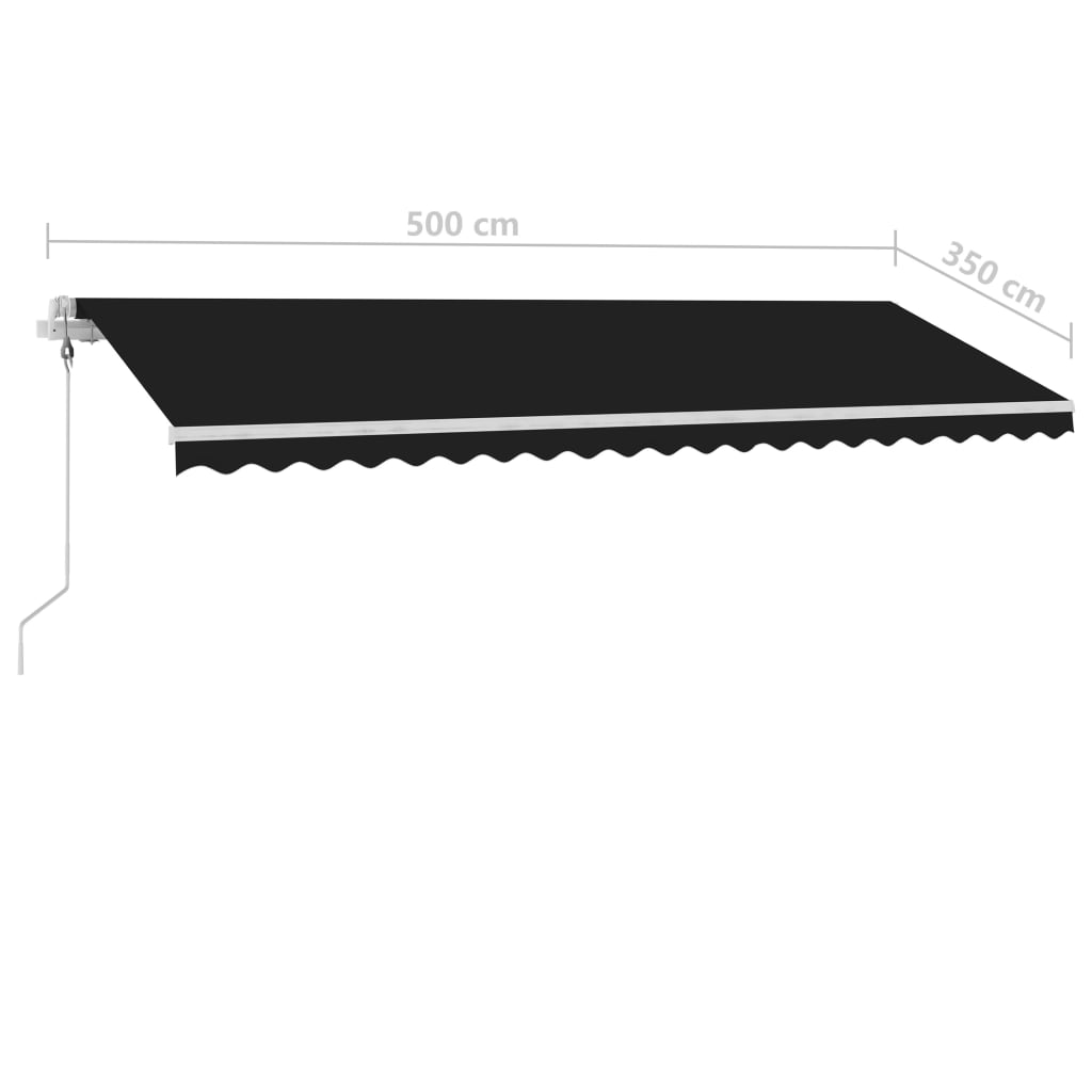 Τέντα Αυτόματη Ανεξάρτητη Ανθρακί 500 x 350 εκ.