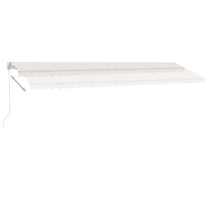Τέντα Συρόμενη Χειροκίνητη με LED Κρεμ 600 x 350 εκ.