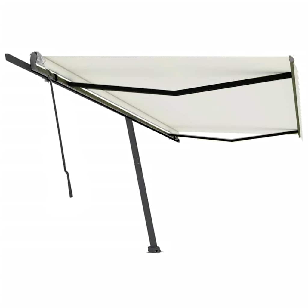 Τέντα Χειροκίνητη Ανεξάρτητη Συρόμενη Κρεμ 500x300 εκ.