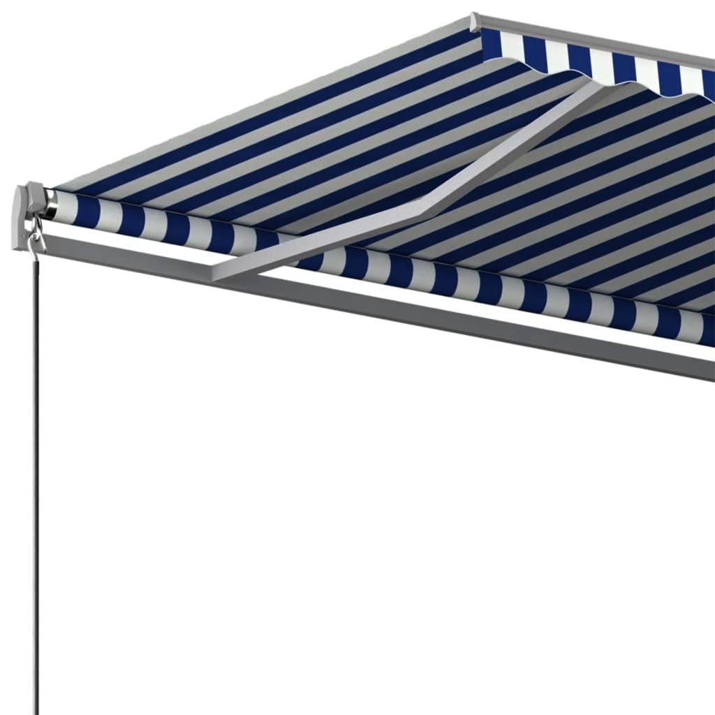 Τέντα Αυτόματη Ανεξάρτητη Μπλε/Λευκό 450x350 εκ.
