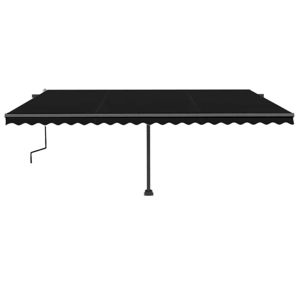 Τέντα Συρόμενη Χειροκίνητη Ανεξάρτητη Ανθρακί 500x350εκ. - Pakobazaar