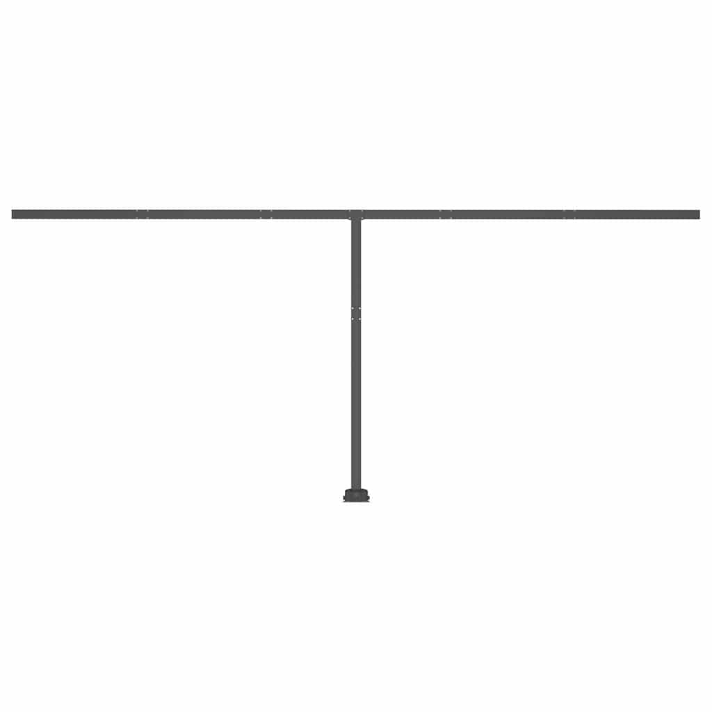 Τέντα Συρόμενη Χειροκίνητη με LED Ανθρακί 500x350 εκ.