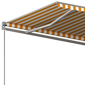 Τέντα Αυτόματη Ανεξάρτητη Κίτρινο/Λευκό 500 x 350 εκ.