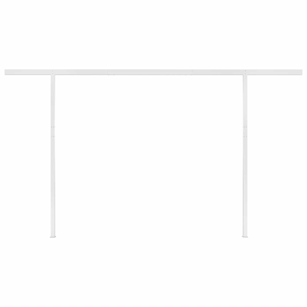 Τέντα Αυτόματη με LED & Αισθητήρα Ανέμου Μπλε/Λευκό 4,5 x 3 μ.