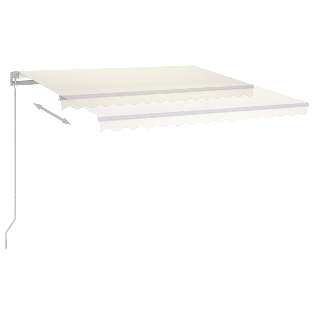 Τέντα Αυτόματη με LED & Αισθητήρα Ανέμου Κρεμ 4,5 x 3 μ.