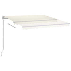 Τέντα Αυτόματη με LED & Αισθητήρα Ανέμου Κρεμ 4,5 x 3 μ.