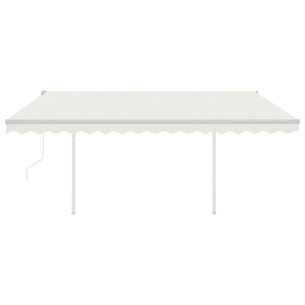 Τέντα Αυτόματη με LED & Αισθητήρα Ανέμου Κρεμ 4,5 x 3 μ.