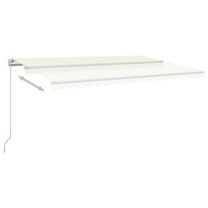 Τέντα Αυτόματη με LED & Αισθητήρα Ανέμου Κρεμ 5 x 3 μ.