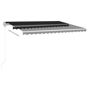 Τέντα Συρόμενη Χειροκίνητη με LED Ανθρακί 4 x 3,5 μ.