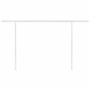 Τέντα Συρόμενη Χειροκίνητη με LED Κρεμ 4,5x3,5 μ. - Pakobazaar
