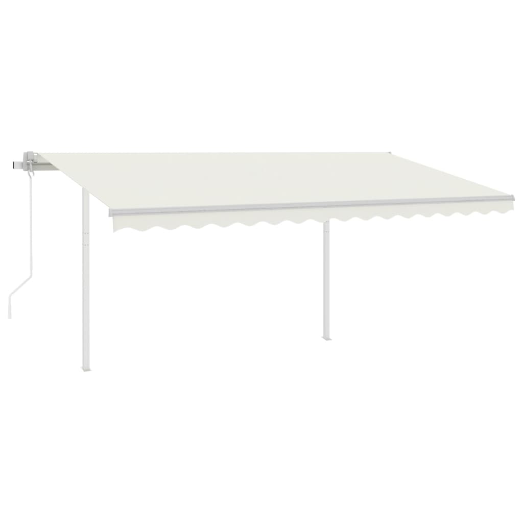 Τέντα Αυτόματη με LED & Αισθητήρα Ανέμου Κρεμ 4,5 x 3,5 μ. - Pakobazaar