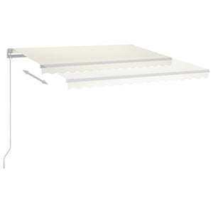 Τέντα Αυτόματη με LED & Αισθητήρα Ανέμου Κρεμ 4,5 x 3,5 μ. - Pakobazaar