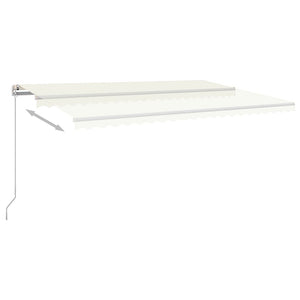 Τέντα Αυτόματη με LED & Αισθητήρα Ανέμου Κρεμ 5x3,5 μ.