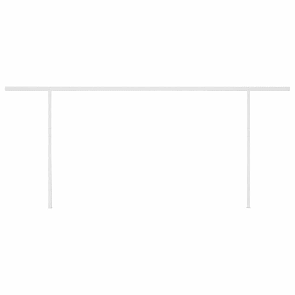 Τέντα Συρόμενη Χειροκίνητη με LED Κρεμ 6x3,5 μ. - Pakobazaar